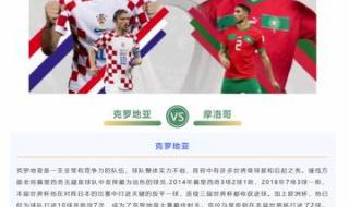 摩洛哥VS克罗地亚比分预测
